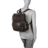 Distressed Leather Laptop Backpack