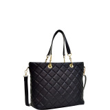 Quilted Tote with Chain Handles