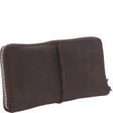 Full Grain Leather Long Shape Zipper Wallet