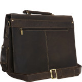 Apollo Oil Tanned Leather Briefcase With Strap and Lock