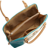 Vertical Color Block Large Satchel