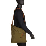 Casual Style Cotton Canvas Cross Body Shoulder Bag