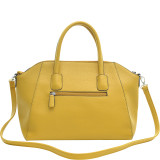 Faux Leather Weekender Satchel with Removable Strap