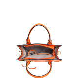 Structured Patent Faux Leather Satchel