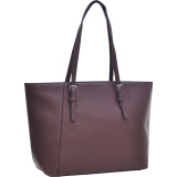 Faux Leather Buckle Strap Tote