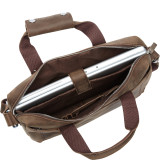 15" Leather Laptop Briefcase Bag