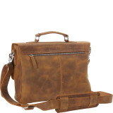 Full Grain Leather Laptop Bag with Clasp Lock
