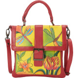 Hand Painted Flap Saddle Bag