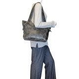 Crackle Zipper Tote