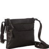 Soft Drum Dyed Leather 3 Zip Crossbody