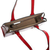 Patent Collection Top Zip Shoulder Handbag