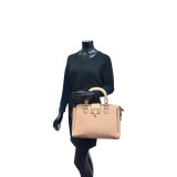 Satchel with Front Snap Lock Accent