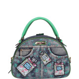 Elena Floral Print Bowler Bag