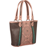 Matching Color Inlay with Cut-Out Pattern Tote