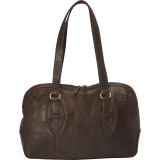 E/W Top Zip Satchel Bag
