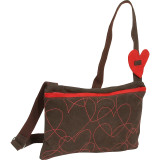 Agatha Ruiz De La Prada Hearts Suede Med Handbag