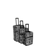 Damask 3-Piece Expandable Upright Luggage Set