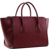 Winged Satchel with Double Zipper Pockets