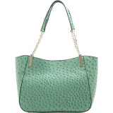 Nancy Ostrich Chain Shoulder Bag