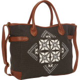 Canvas Geo Printed Tote