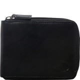 Mens RFID Secure Zippered Wallet With Removable Passcase