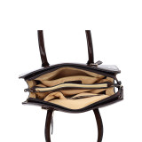 Patent Faux Leather with Snake Skin Detail Shoulder Bag