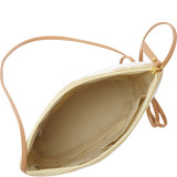 Paper Straw Metallic Stripe Crossbody