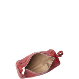Leather Cylinder Cosmetic Bag