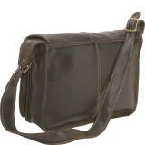 Distressed Leather Messenger