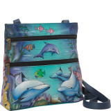 Hand Painted Compact Crossbody Travel Organizer