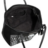 Embossed Bandana Tote With Tassels