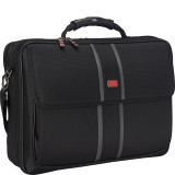 Double Compartment Laptop Briefcase (w/ RFID Secure Pocket)