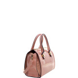 Mini Patent Leather Barrel Body Satchel