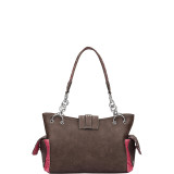 Western Style Rhinestone Buckle Camo Handbag