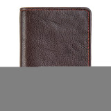 Angle Stitch Leather Slim Trifold Wallet