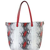 Faux Leather Animal Print Shoulder Handbag