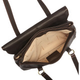 E/W 1/4 Flap Triple Compartment Shoulder Bag