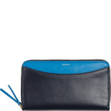 Compact Leather Zip Wallet