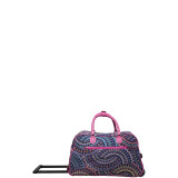 Spiral Flower 21" Rolling Duffel Bag