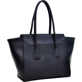 Faux Leather Winged Satchel