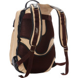 Vertical Canvas/Leather Laptop Backpack
