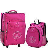 Kids Peace Luggage and Backpack Set With Integrated Cooler