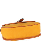 Three Tone Saddle Crossbody Handbag