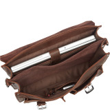 16.5" Cowhide Leather Pro Briefcase Laptop Case
