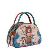 Nikita Print Bowler Bag