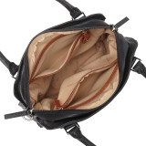 N/S Top Zip ShoulderBag with Twin Handle Strap