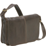 Distressed Leather Messenger