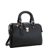 Satchel with Front Snap Lock Accent