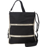 Triple Zip- Expandable Cross Body Bag