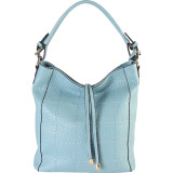 Faux Leather Zipper Closure Shoulder Handbag